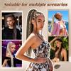 Bohemian Viking Braided Ponytail Hairpiece with Dreadlock & Beads - 24”