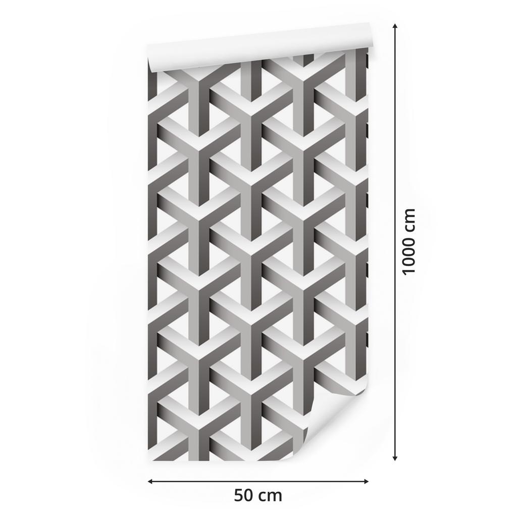 3D Geometric Pattern Wallpaper for Living Room and Bedroom 50x1000