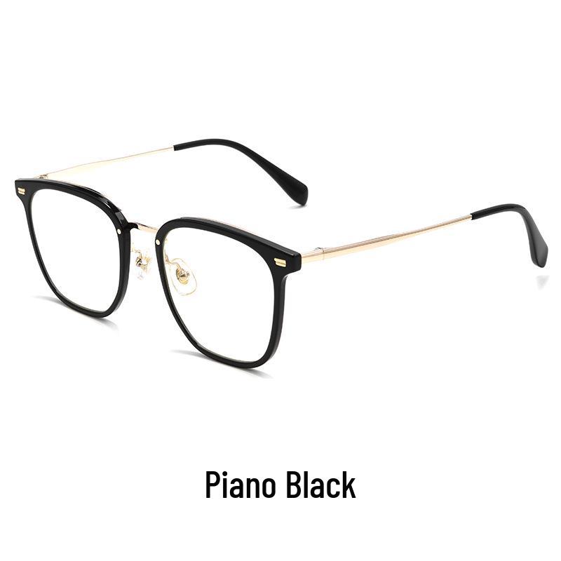 Danyang Fashion Tea-Colored Women's Large Face Myopia Pure Titanium Eyeglass Frame F15838L
