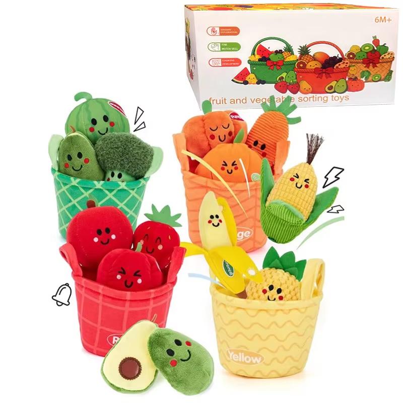 Baby Toys 6-12 Months, Barn Toys with Stuffed Farm Animals for Toddlers 1-3 Baby Plush Beehive wtih Rattles Squeaker Mirror
