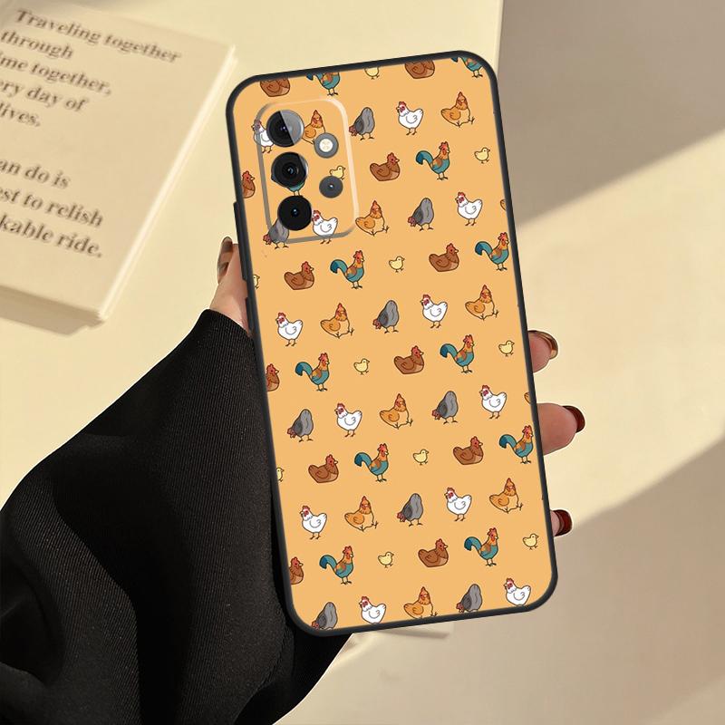 Chicken Hen Rooster Case For Samsung Galaxy A54 A34 A14 A53 A13 A33 A73 A50 A12 A22 A32 A52 A72 A51 A71 Coque