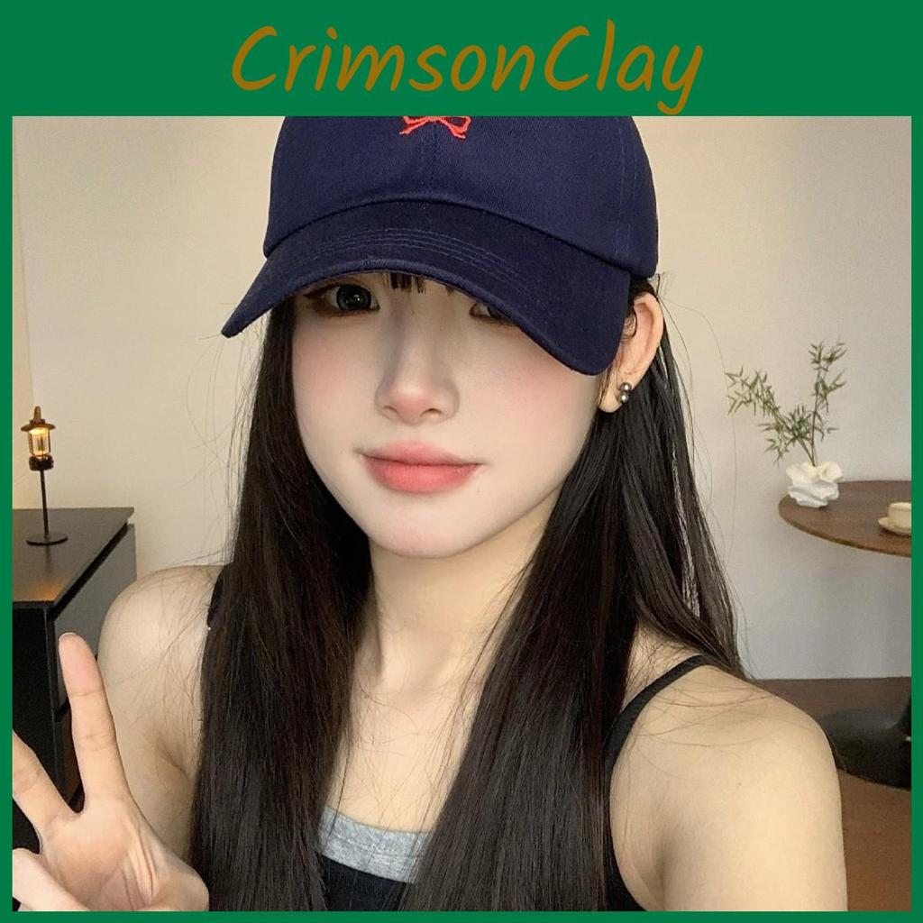 Embroidery Bowknot Baseball Cap Sun Protection Breathable Peaked Caps Gifts