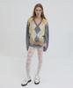 Obeodyupeulleeo Classic Argyle V-Neck Knit_Lemon/Grey