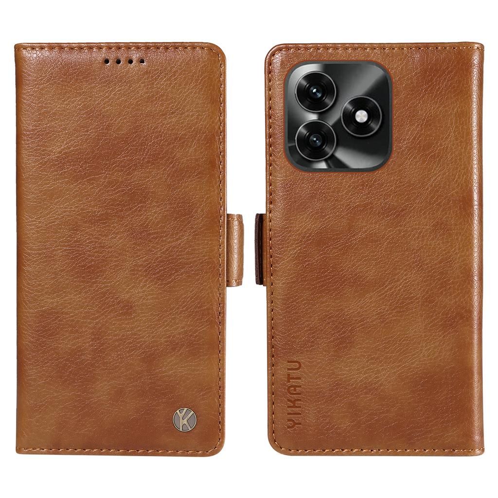 For Honor X5c Plus 4G Case YIKATU YK-007 Litchi Texture PU Leather Wallet Phone Cover