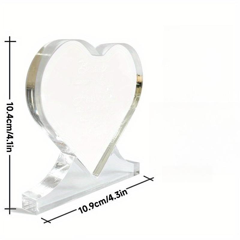 Heart-Shaped Ornament with Inspirational Quote - "Because Someone We Love Is In Heaven", Birthdays, Anniversaries, Valentine'S Day, Heart Decor, Home