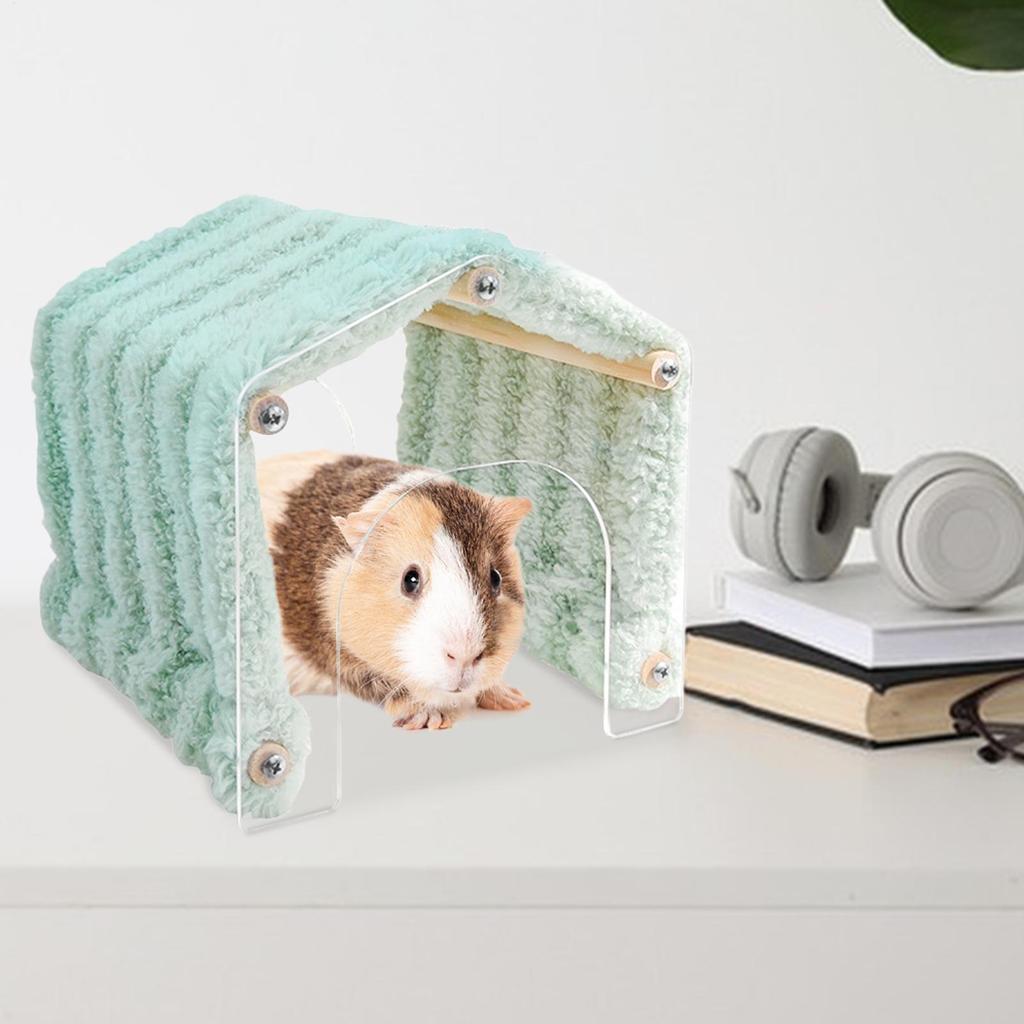 Chinchilla Tunnel Soft Plush Habitat House Decoration Small Pet Habitat With Detachable Door For Hedgehog Chinchilla Hamster