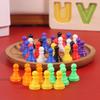 32Pcs 2.5*1.5Cm Chessman Plastic Pawns Checkers Pieces For Games Tabletop Markers Components
