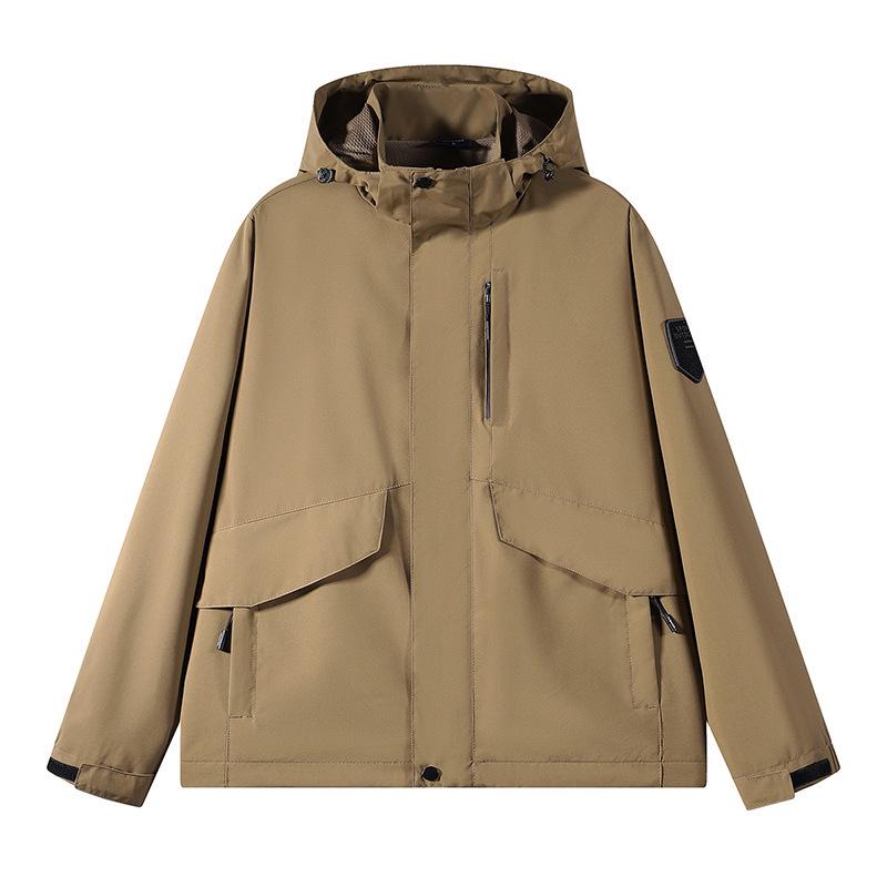Men's Sports Jacket 2026: Loose Casual Hooded, Windproof & Waterproof for Spring/Autumn Mountaineering