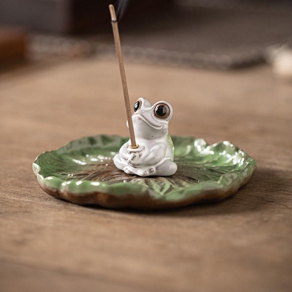 Zen Chinese Style Animal Lotus Incense Burner Frog Turtle Crab Incense Stick Burner Relaxation