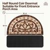 Absorbent Half Round Door Mat Anti-Slip Entry Mat Carpet Retro Semi Circular Doormat  Household Use