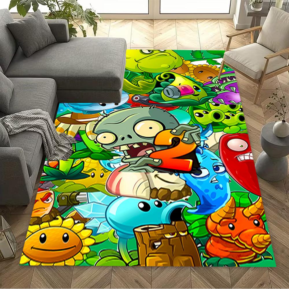 Plants Vs Zombies 2: Tappeto Design Garden Warfare per Soggiorni Corridoio Esterno Dormitori Tappeto Antiscivolo Decorare Uffici