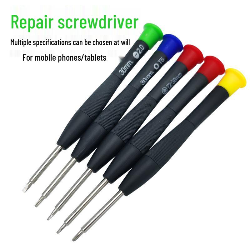 Magnetic Precision Screwdriver for Mobile Phones & Watches, T-type 0.6Y & 0.8 Pentalobe, Multifunctional with Color Cap
