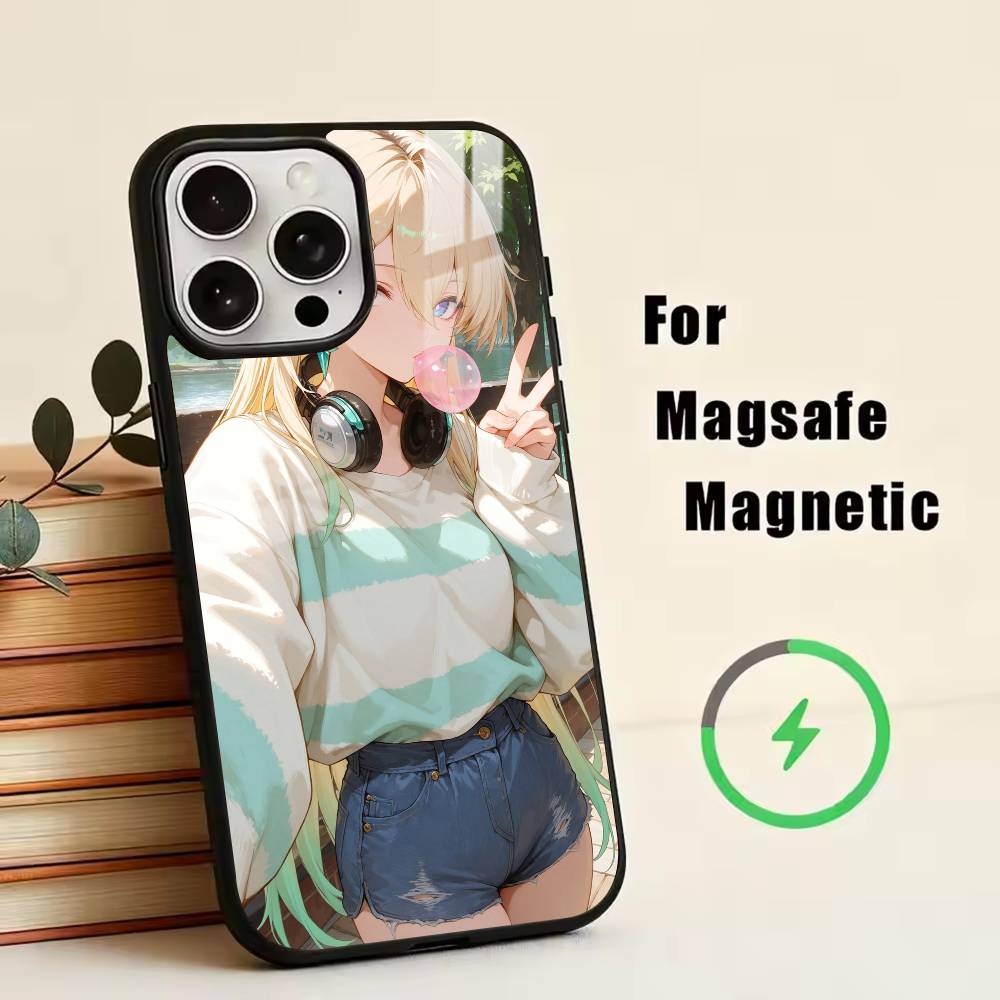 L-Lyney WW-Wuthering Waves Phone Case For iPhone17,16,15,14,13,12,11 Plus,Pro Magnetic For Magsafe Wireless Charging