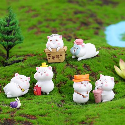 7 vnt./rinkinys Pasakų sodo dekoravimas Pasidaryk pats Animacinių gyvūnų kiaulytės Miniatiūros Mini figūrėlės Samanos Terariumas Mikro kraštovaizdis