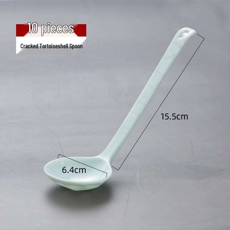 Melamine A5 Black Tortoiseshell Soup Spoons