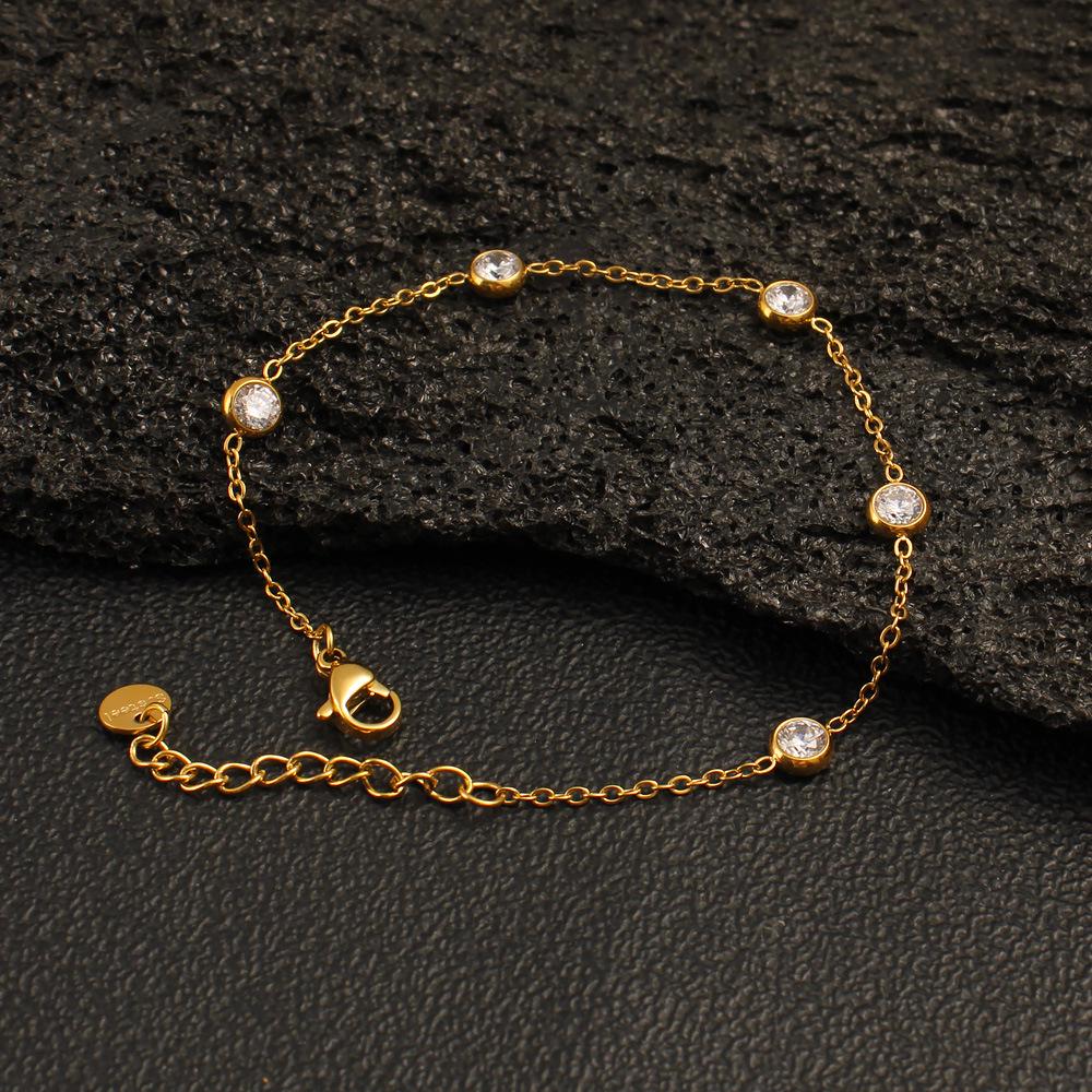 Elegant Zircon Necklace and Bracelet Set for Women – Versatile, Fashionable, and Exquisite
