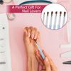 6 Pcs Nail Art Clean Up Brushes Flat/Oval/Angled Gel Nail Brushes Gradient Handle Brush for Cleaning Polish Mistake on the Cuticles Nail Art Design