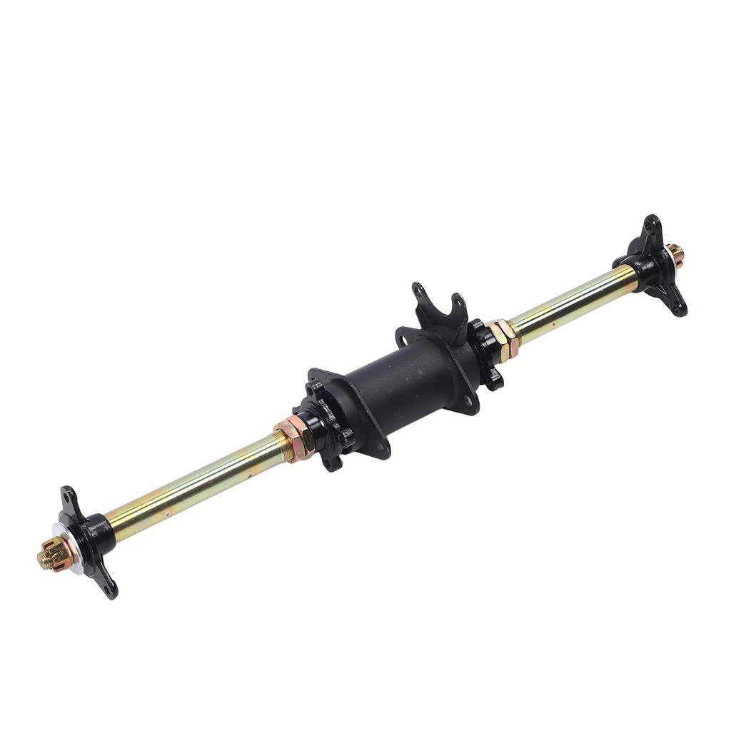 Kit Ansamblu Ax Spate Live Go Kart 650mm cu Roată Dințată, Suport Disc de Frână, Butuc Scaun, Flanșă Butuc pentru Quad, Drift Trike