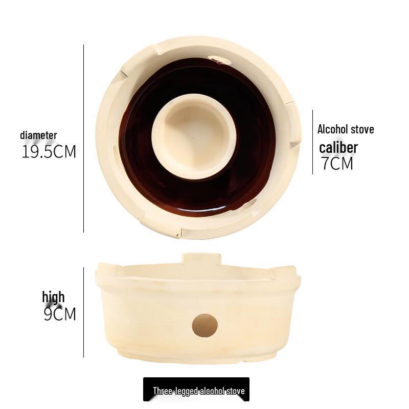 LIEI Mini Hot Pot Alcohol Stove with Ceramic Pot