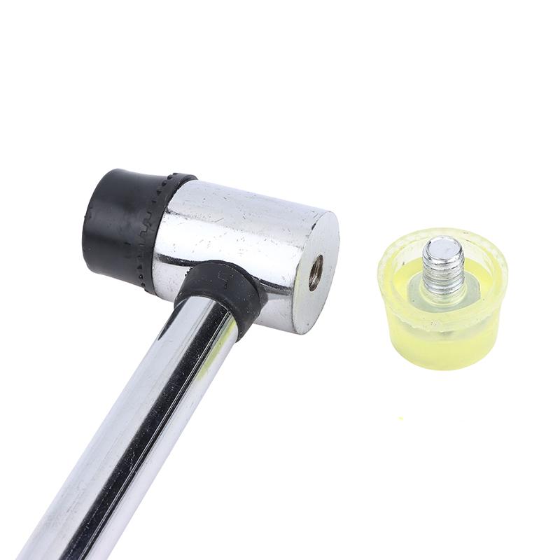 1 Pair Of Double Face Tap Rubber Hammer Head 25Mm 30Mm 35Mm 40Mm 45Mm Yellow Black Hammer Replacement Striking Head