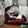 1pc Tiger Beast Soft Warm Throw Blanket Nap Blanket For Couch Sofa Office Bed Camping Travel,Comfortable