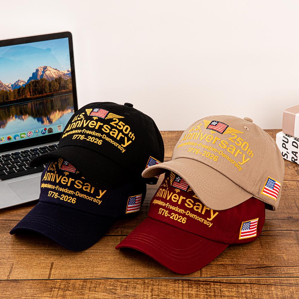 Vintage Washed U.S. 250Th Anniversary 1776- Independence Freedom Democracy American Flag Embroidered Baseball Cap Men Women