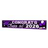 Graduation Banner Outdoor Yard Decoration Congrats Class of 2026 Banner Fabric Hanging Background 200x45cm Graduation Party Supplies