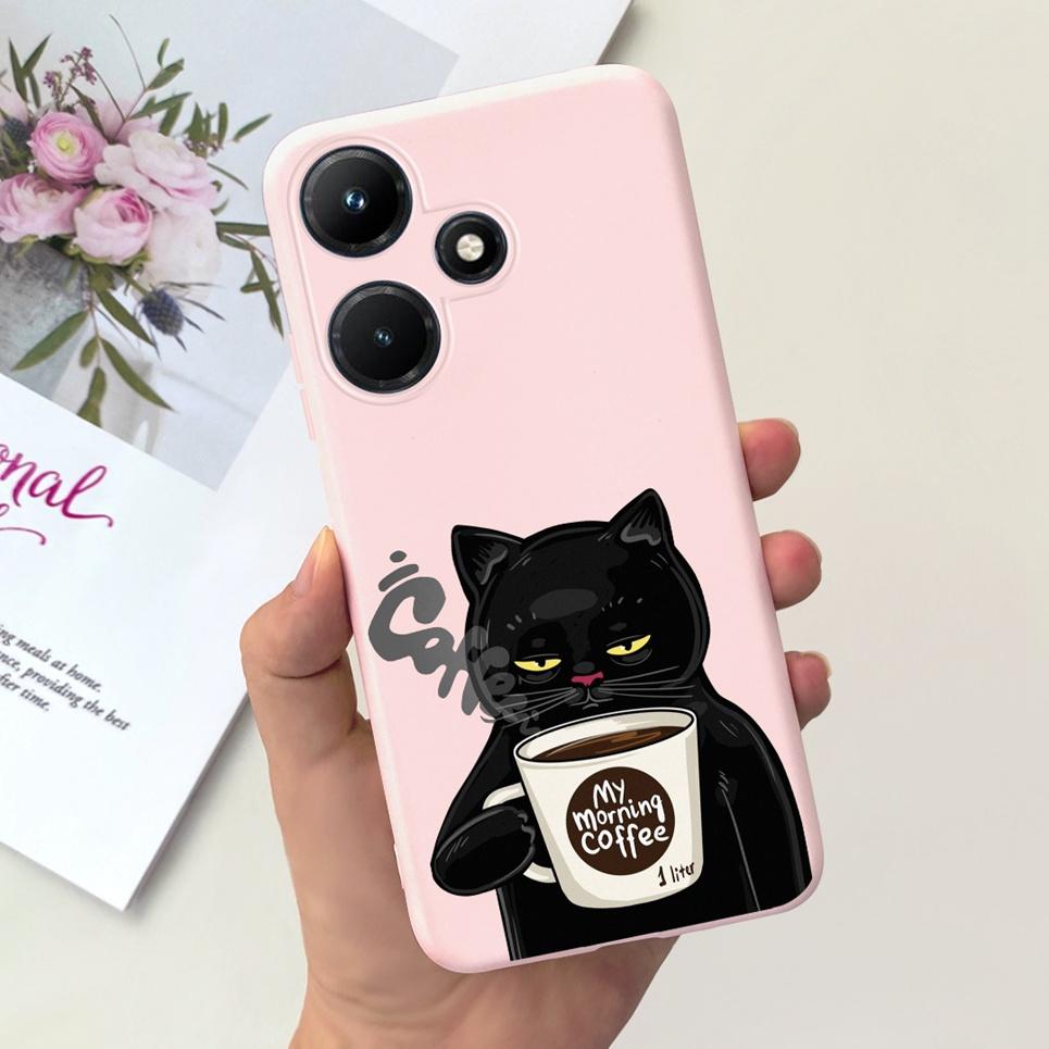 

Для Infinix Hot 30i 30 Play NFC Чохол Місячна Ніч Квітка Рідкий Силікон Задня Кришка Для Infinix Hot 30Play 30i 30 Play Чохол для Телефону Hot 30 Play ( NFC )
