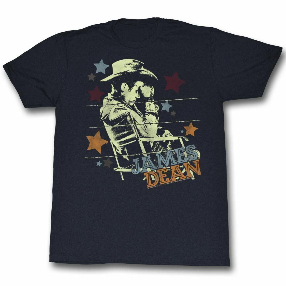 James Dean Cowboy Black Adult T-Shirt Mens Womens Tees Top 2XL