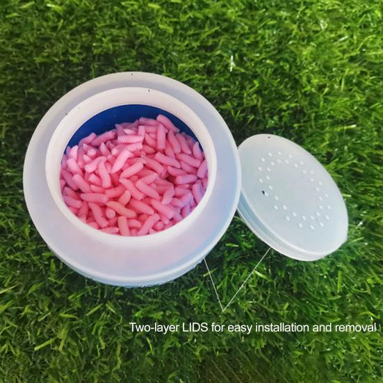 5Pcs Fishing Live Baits Box Breathable Holes Design Compact Lightweight Portable Fishing Lures Box with Lid Baits Case