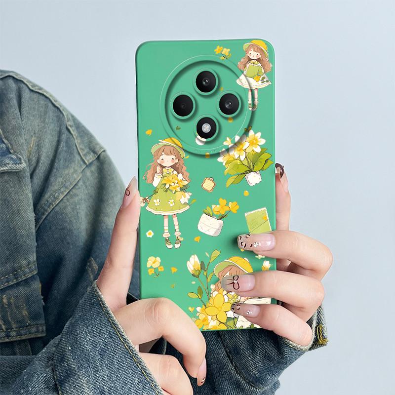 For OPPO Reno 12 F 4G Capa Reno12 FS Reno12 F 5G Phone Case Reno12F CPH2637 CPH2687 Back Cover Flower Painted Printed Soft Funda