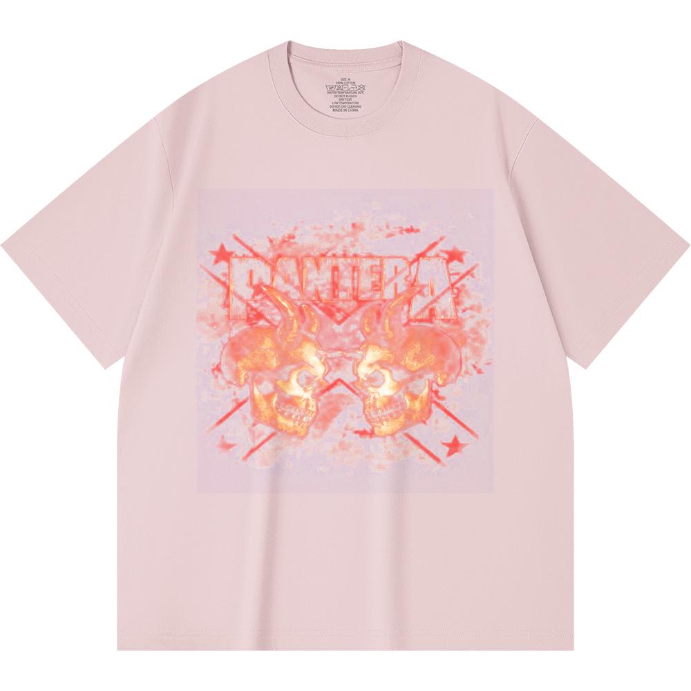 230 Gsm 100% Bomuld Heavy Metal T-shirt Rockband Populær Musik Print Unisex Tung Bomuld T-shirt