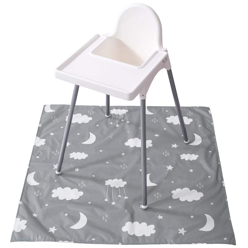 Winthome Dining Spill Prevention Table Drawing Washable X Gray and Mat, Mat, Anti-Slip, Water-Repellent, Mat, Mat, Waterproof, (110cm 110cm, (Clouds