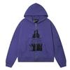 Mens Oversized Streetwear Hoodie With Distressed Zipper Graphic Print Cotton Long Sleeve Pullover Casual Wear