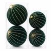 2Pcs Christmas Baubles Ornament Sparkling Velvety Sphere Decoration For Christmas Tree Wreath Mantels Window Display