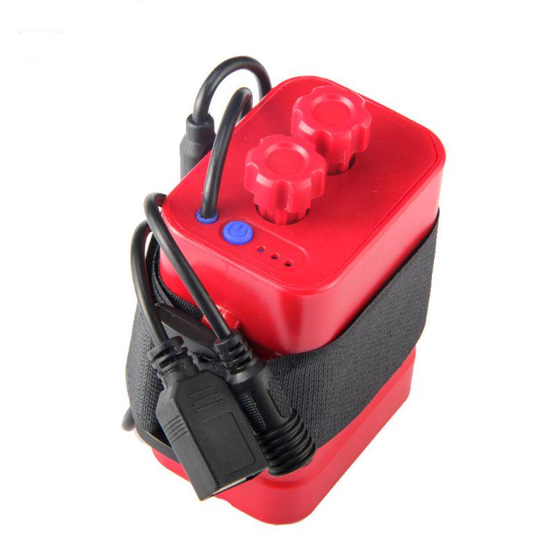 1 Pc 6x18650 12V Rechargeable Battery Pack for Case Waterproof Housing Cover Battery Storage Box with 5.5x2.1mm Adapter