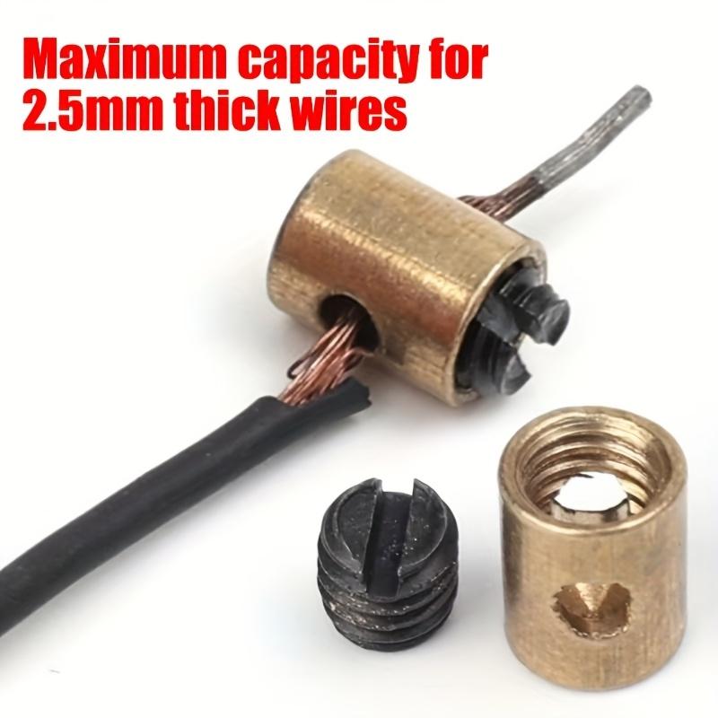 10Pcs Rustproof Motorcycle Accelerator Cable Stop Nut Easy Installation Universal Fit Motorbike Throttle System Repair Parts