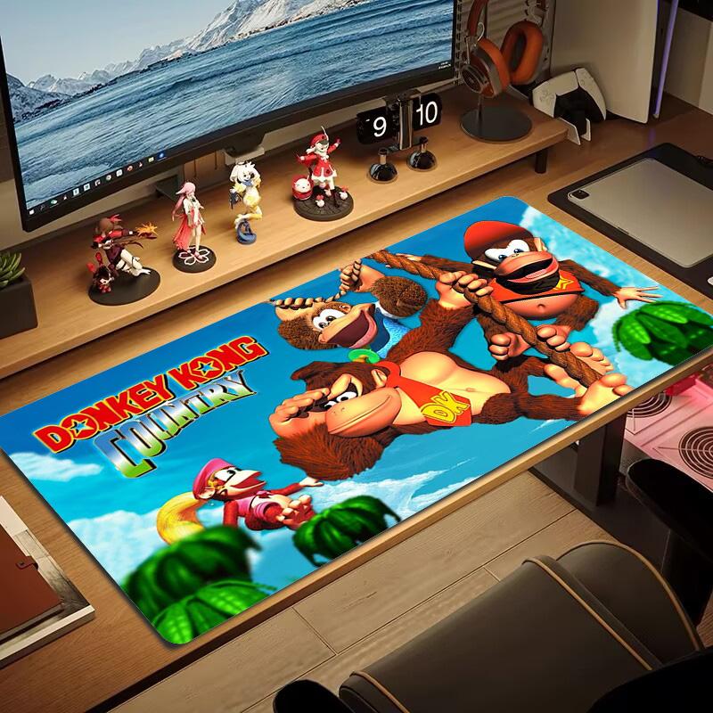 Donkey Kong Color Mouse Pad Large Gaming Table Cushion Non-slip Laptop Tablet Big Mousepad XXL Mat Mini PC Playmat With Lock edge