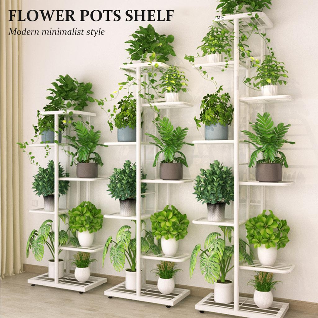 5 Tier Display Shelf Flower Pots Rack Plant Stand Potting Ladder Planter Stand Heavy Duty Storage Shelving Rack for