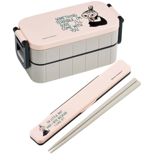 Skater Lunch Box Little My Pink 600ml Antibacterial 2 Tiers for Women Made in Japan YZW3AG-A