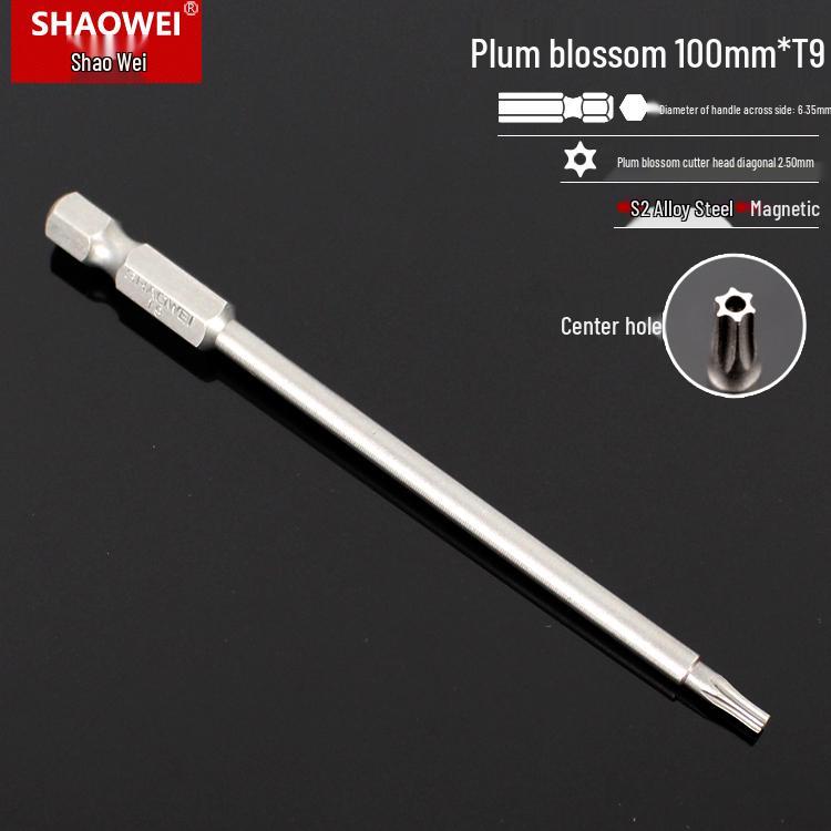 Magnetic 50mm Star Screwdriver & Hex Bit Set for Electric Drills