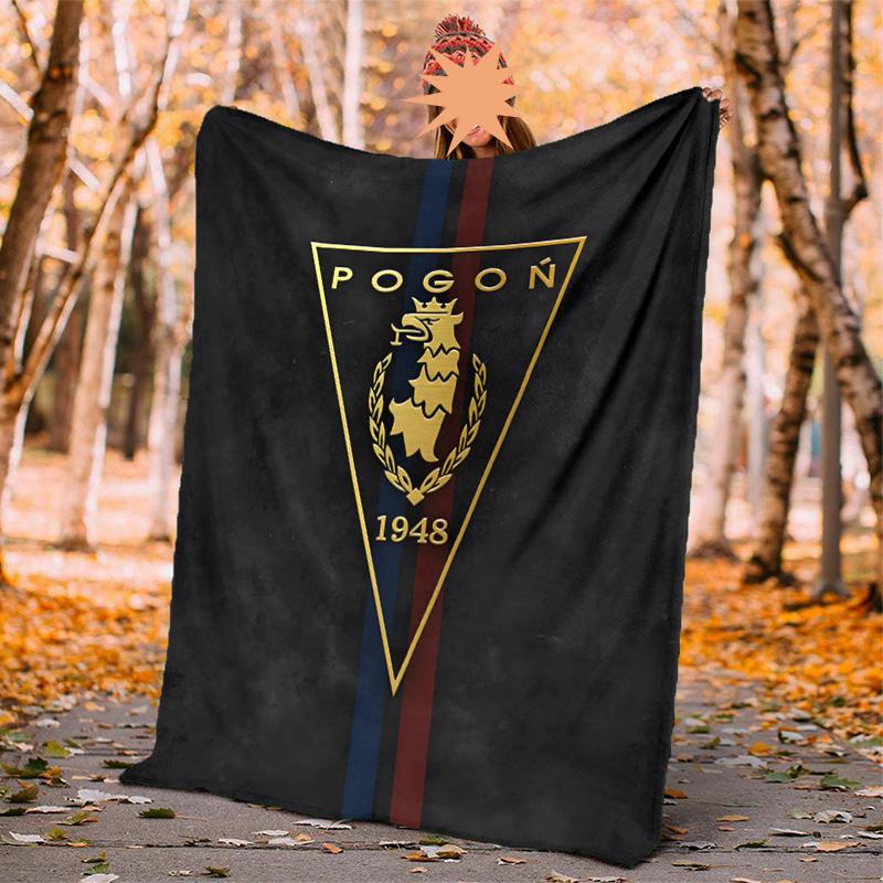 Mks Pogo Szczecin Flannel Blanket Soft Warm All-Season Throw, Design for Camping, Car Travel, Hiking Sofa, Bed, Office Perfect Gift for Parties