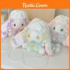 Cute Lolita Plush Bunny Backpack With Butterfly Bow For Girls Daily Use