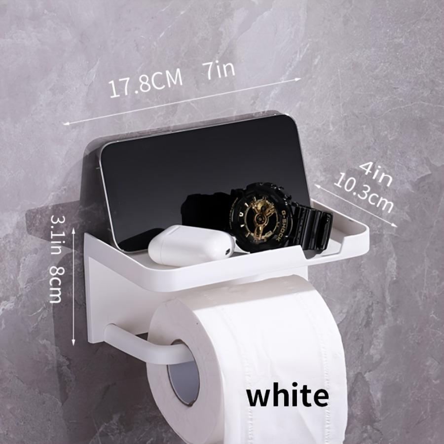 

Настенная полка для туалетной бумаги, туалетная кухня, утолщенная пластиковая полка для хранения, полка для туалетной бумаги белый