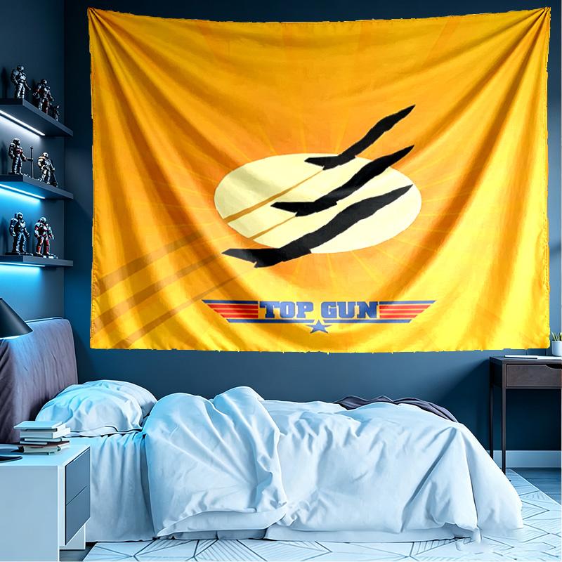 Top Gun Print Tapestry, Lightweight Wall Hanging, for Bedroom, Dorm, Living Room, Home Art Decor, Birthday Christmas Gift for Friends