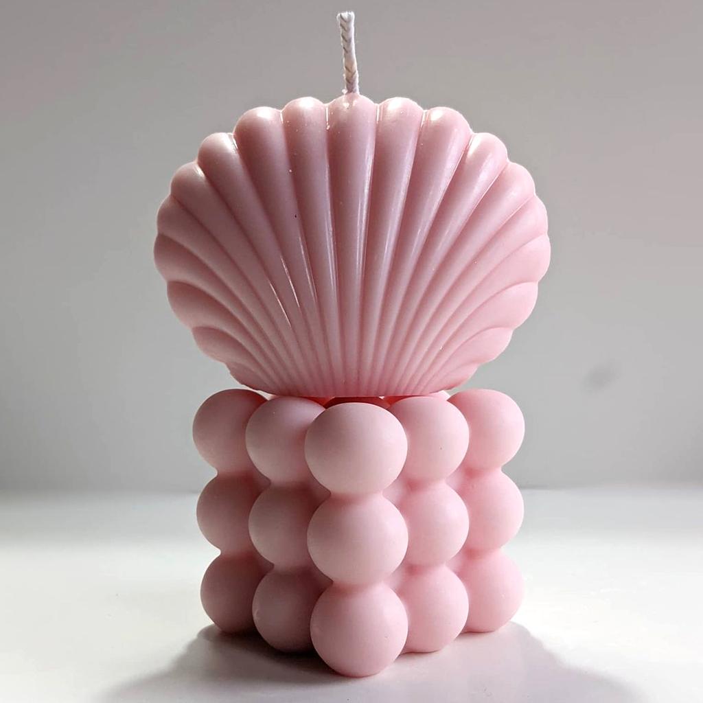 DIY Shell Candle Mold Aromatherapy Candle Plaster Mold 3D Marine Shell Silicone Scallop Soap Mold Handmade Home Craft Decoration