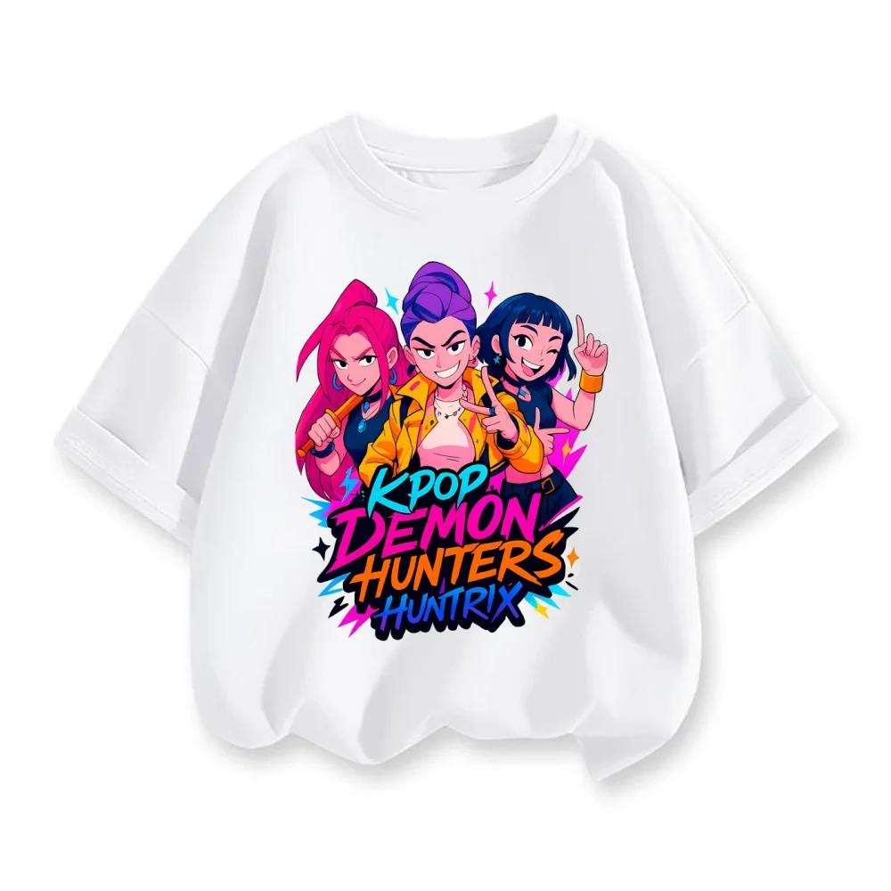 Fashion Movie Kids T-shirt KPop Demon Hunters Funny Gift for Fans Tshirt K-Pop Demon Hunters Clothes Cool Girls Tee Summer Top