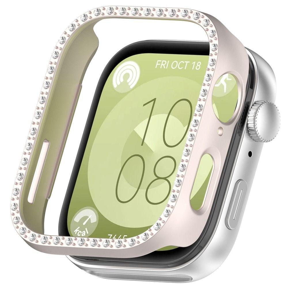 Nowe Diamentowe Etui Ochronne na PC Powłoka Odporna na Zarysowania Diamentowy Zderzak Akcesoria do Smartwatcha Ochraniacz Ekranu dla Huawei Watch Fit 3