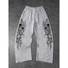 Pantaloni Casual Sportivi da Uomo a Quadri Stile Punk Larghi per Esterno con Fantasie Stampate Cool, la Prima Scelta per la Moda Primaverile del Campus