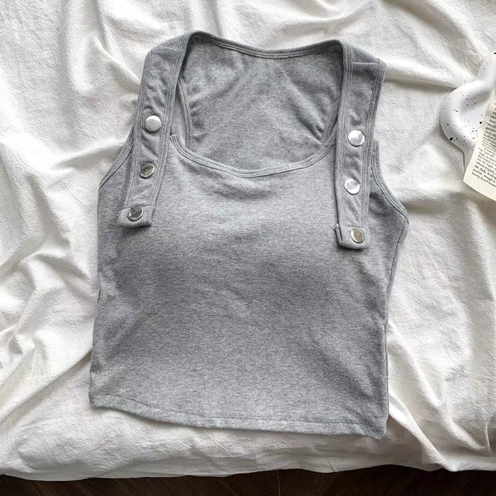 Square Collars T-shirts Sleeveless Women Sexy Tank Tops Girls Y2K Vest Street Party Wear